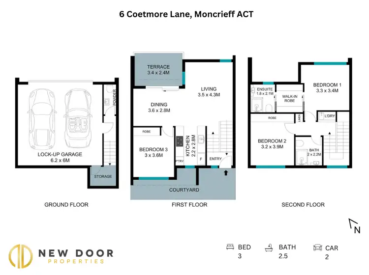 Floorplan of Homely house listing, 6 Coetmore Lane, Moncrieff ACT 2914