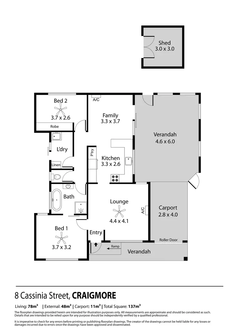 Floorplan of Homely house listing, 8 Cassinia Street, Craigmore SA 5114