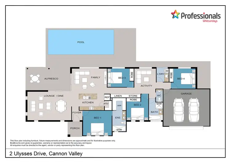 Floorplan of Homely house listing, 2 Ulysses Drive, Cannon Valley QLD 4800
