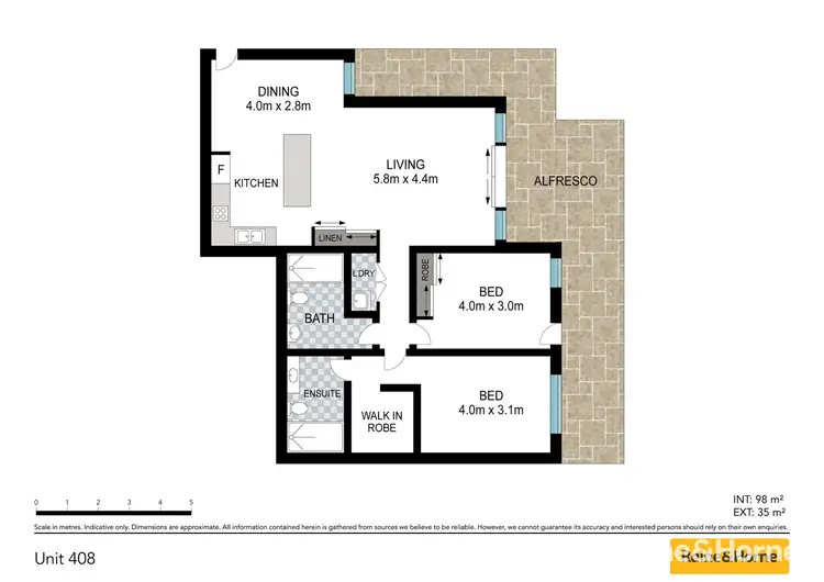 Floorplan of Homely apartment listing, 408/82 Mildura Street, Coffs Harbour NSW 2450