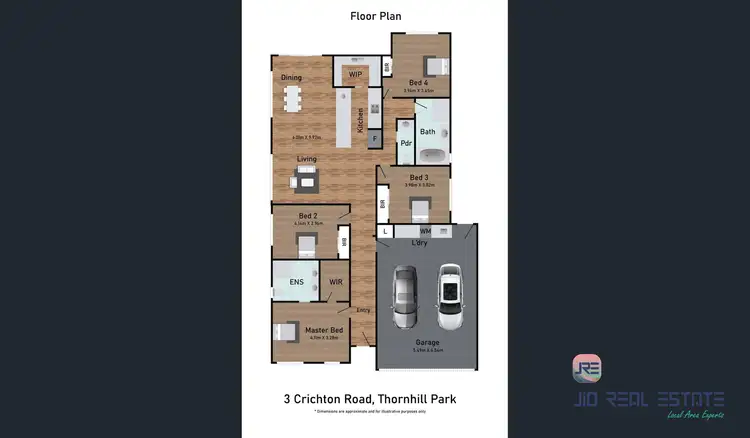 Floorplan of Homely house listing, 3 Crichton Road, Thornhill Park VIC 3335