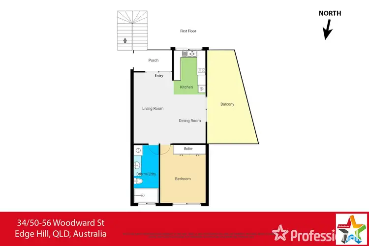 Floorplan of Homely apartment listing, 34/50-56 Woodward Street, Edge Hill QLD 4870