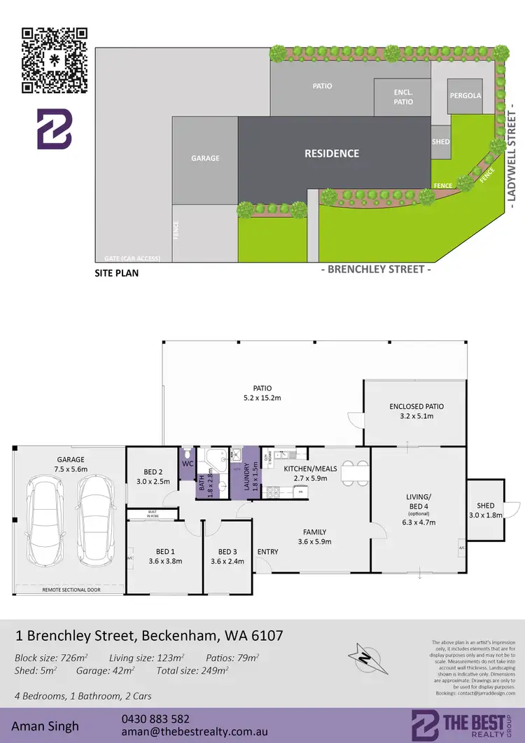 Floorplan of Homely house listing, 1 Brenchley Street, Beckenham WA 6107