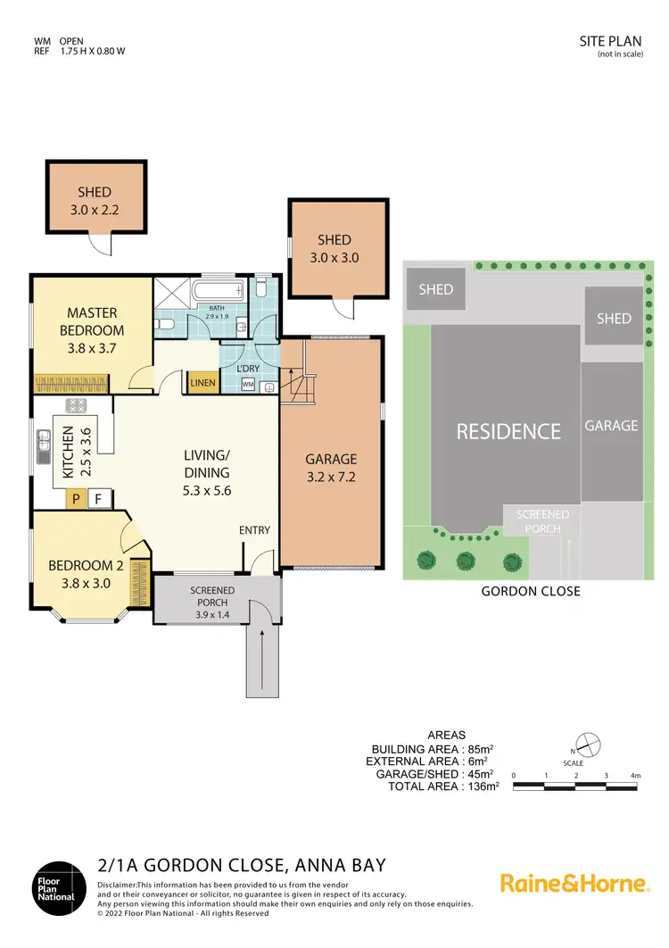 Floorplan of Homely villa listing, 2/1A Gordon Close, Anna Bay NSW 2316