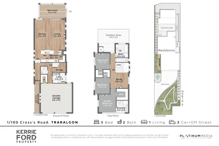 Floorplan of Homely house listing, 1/100 Cross's Road, Traralgon VIC 3844