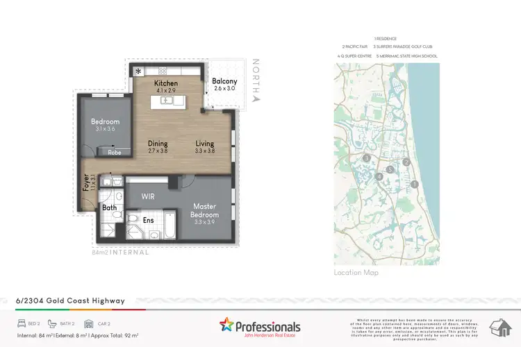 Floorplan of Homely unit listing, 6/2304-2306 Gold Coast Highway, Mermaid Beach QLD 4218