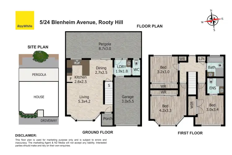 Floorplan of Homely townhouse listing, 5/24 Blenheim Avenue, Rooty Hill NSW 2766
