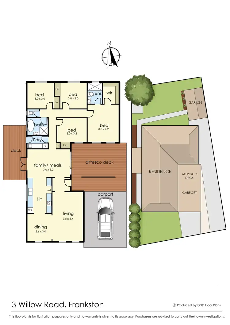Floorplan of Homely house listing, 3 Willow Road, Frankston VIC 3199