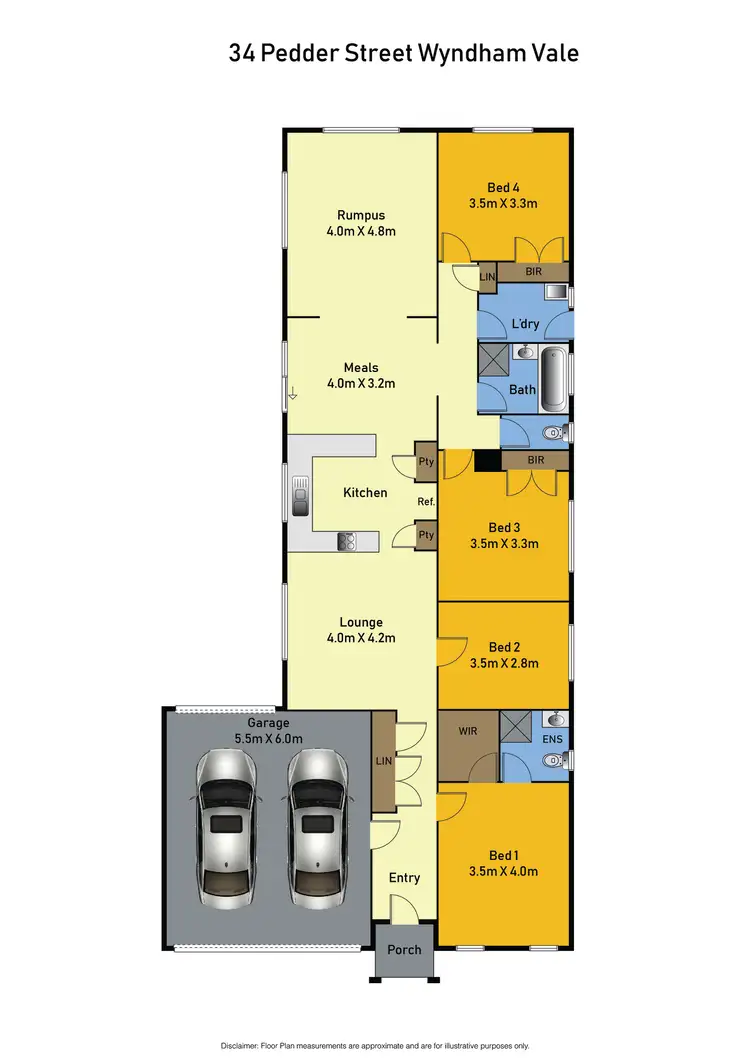Floorplan of Homely house listing, 34 Pedder Street, Manor Lakes VIC 3024