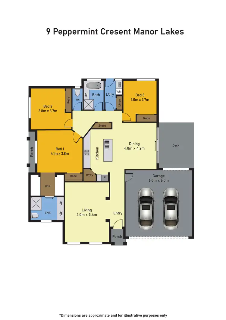Floorplan of Homely house listing, 9 Peppermint Crescent, Manor Lakes VIC 3024
