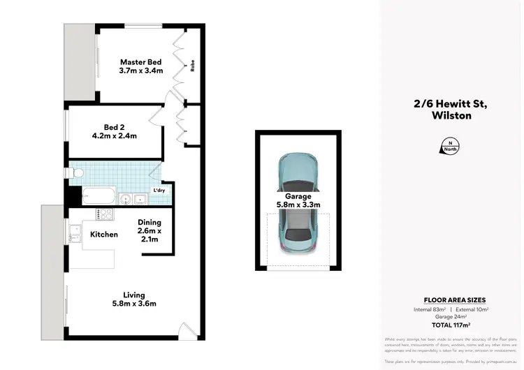 Floorplan of Homely apartment listing, 2/6 Hewitt Street, Wilston QLD 4051