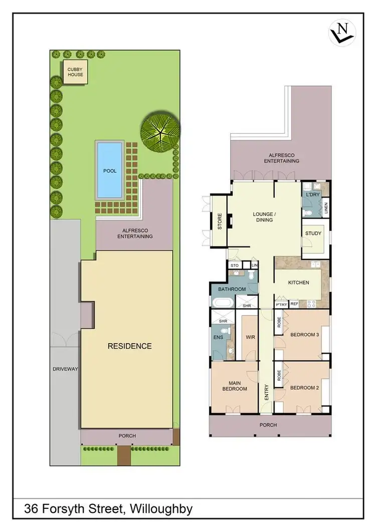 Floorplan of Homely house listing, 36 Forsyth St, Willoughby NSW 2068