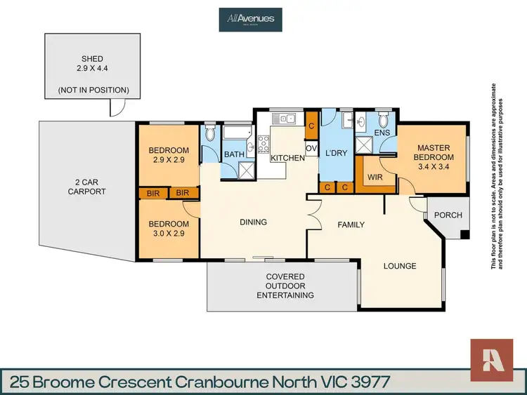 Floorplan of Homely house listing, 25 Broome Crescent, Cranbourne North VIC 3977