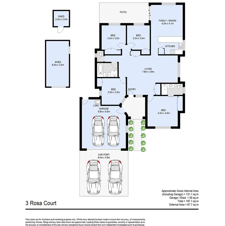 Floorplan of Homely house listing, 3 Rosa Court, Narangba QLD 4504