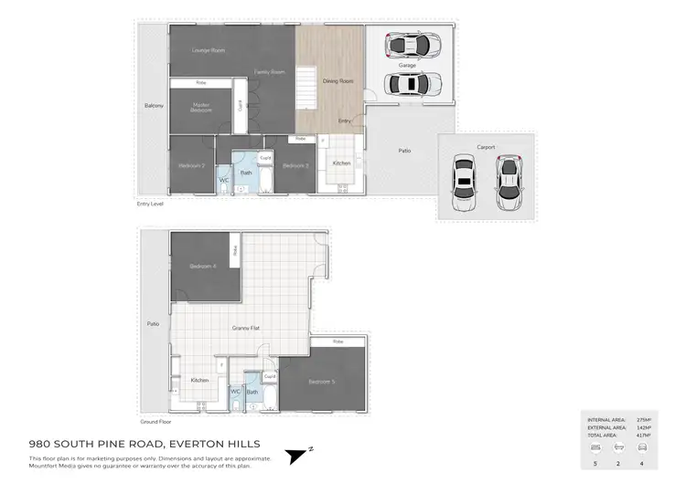 Floorplan of Homely house listing, 980 South Pine Road, Everton Hills QLD 4053