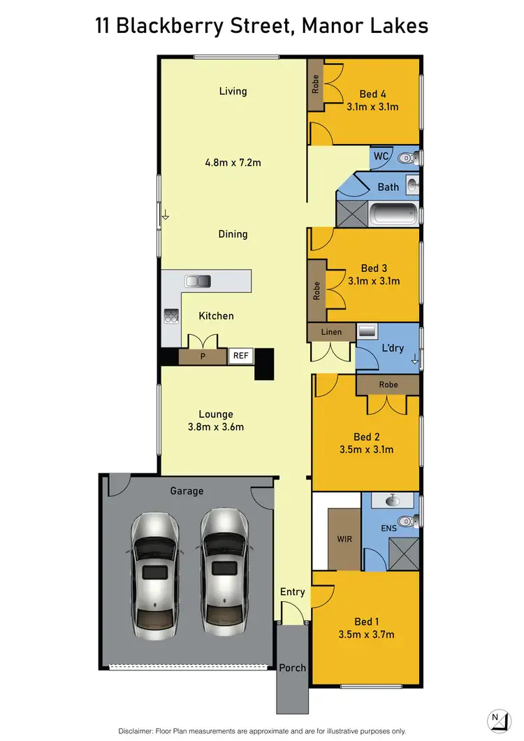 Floorplan of Homely house listing, 11 Blackberry Street, Manor Lakes VIC 3024