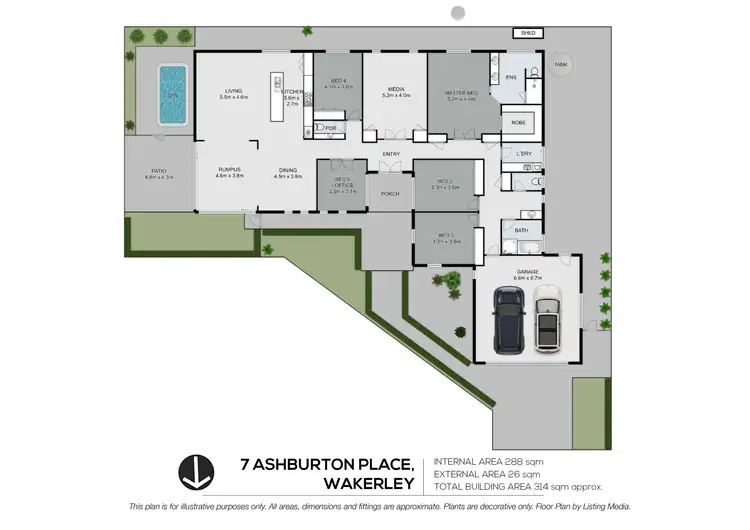 Floorplan of Homely house listing, 7 Ashburton Place, Wakerley QLD 4154
