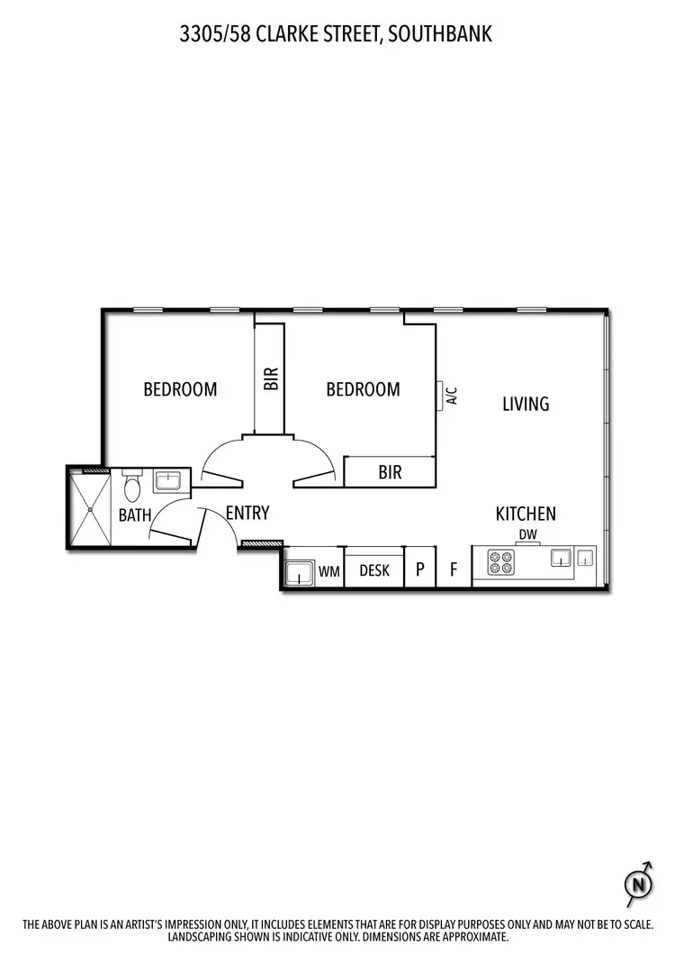 Floorplan of Homely apartment listing, 3305/58 Clarke Street, Southbank VIC 3006