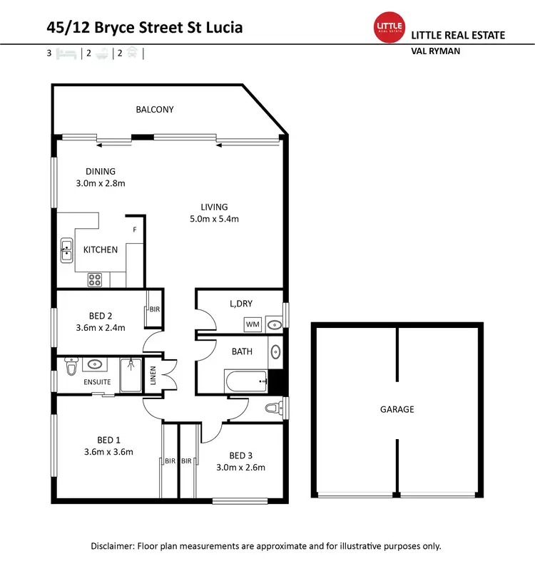 Floorplan of Homely apartment listing, 45/12 Bryce Street, St Lucia QLD 4067