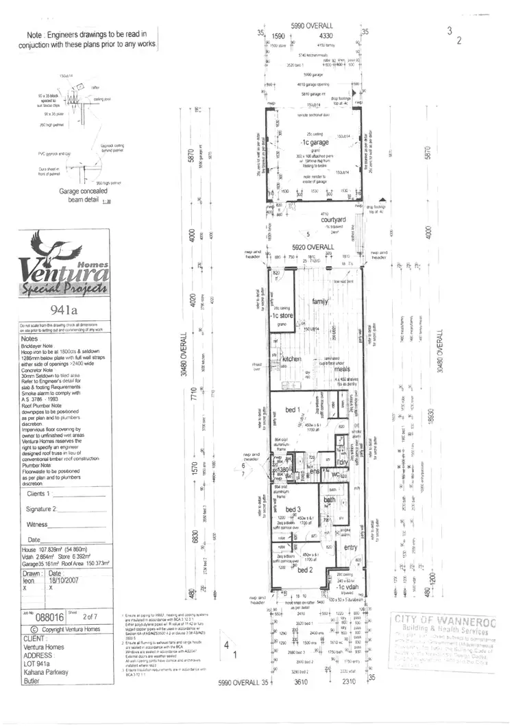 Floorplan of Homely house listing, 90 Kahana Parkway, Butler WA 6036