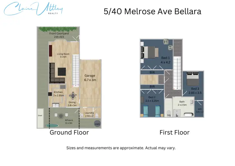 Floorplan of Homely townhouse listing, 5/40 Melrose Avenue, Bellara QLD 4507