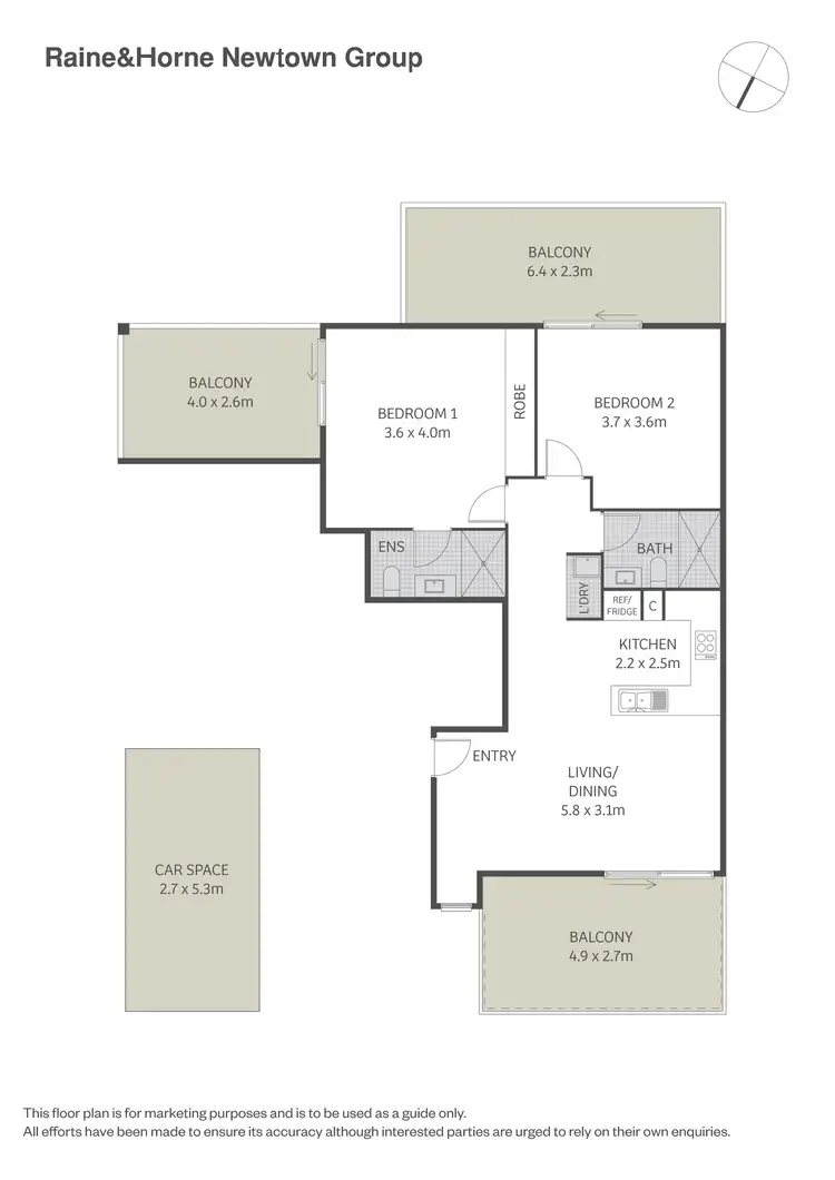 Floorplan of Homely apartment listing, 6/27-29 Marsden Street, Camperdown NSW 2050