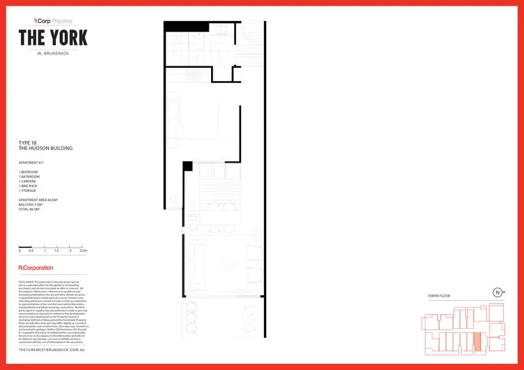 Floorplan of Homely apartment listing, 411/8 Olive York Way, Brunswick West VIC 3055