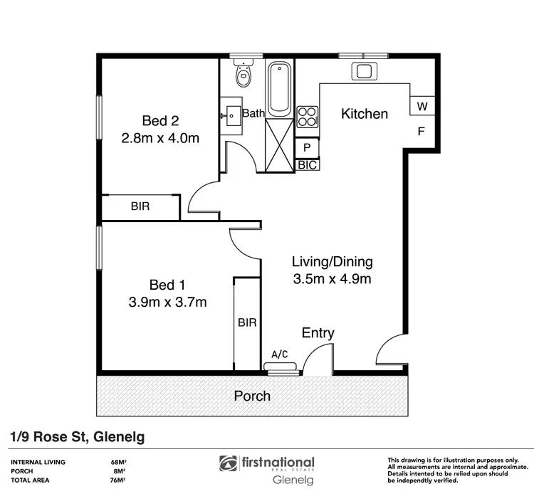 Floorplan of Homely house listing, 1/9 Rose Street, Glenelg SA 5045