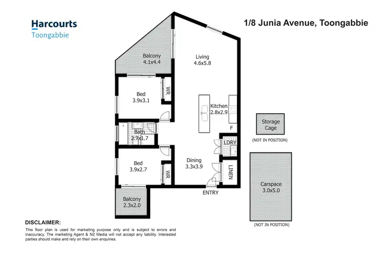 Floorplan of Homely unit listing, 1/8 Junia Avenue, Toongabbie NSW 2146