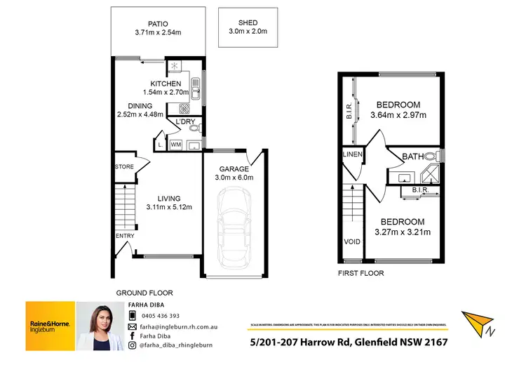 Floorplan of Homely townhouse listing, 5/201-207 Harrow Road, Glenfield NSW 2167