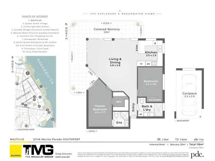 Floorplan of Homely unit listing, 5/146 Marine Parade, Southport QLD 4215