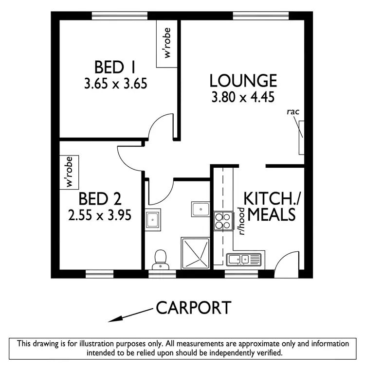 Floorplan of Homely unit listing, 6/1 Sarah Street, Marleston SA 5033