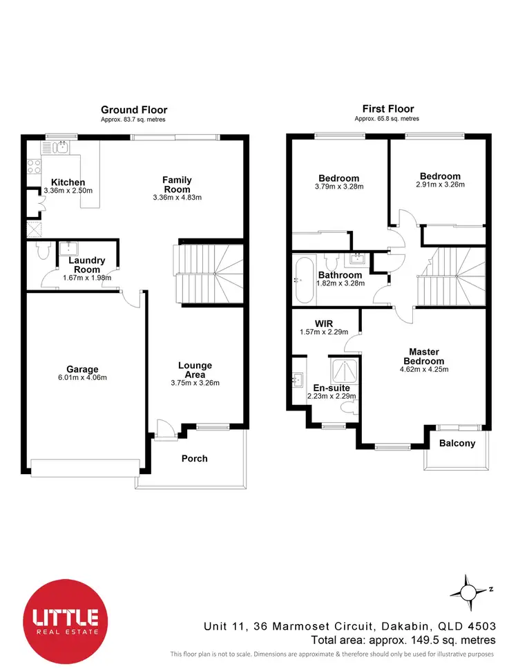 Floorplan of Homely townhouse listing, 11/36 Marmoset Circuit, Dakabin QLD 4503