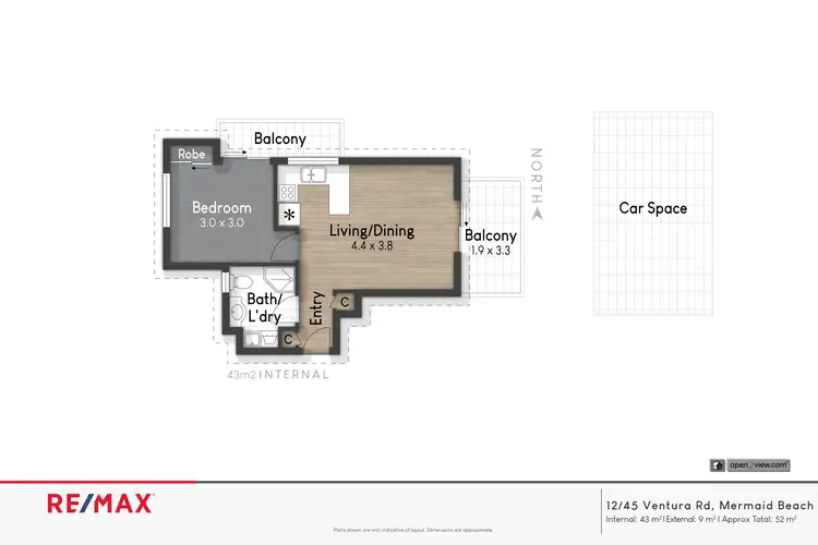 Floorplan of Homely apartment listing, 12/45 Ventura Road, Mermaid Beach QLD 4218