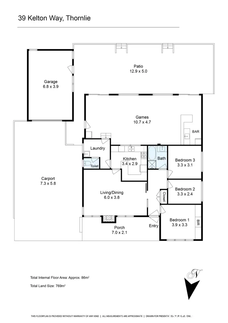 Floorplan of Homely house listing, 39 Kelton Way, Thornlie WA 6108