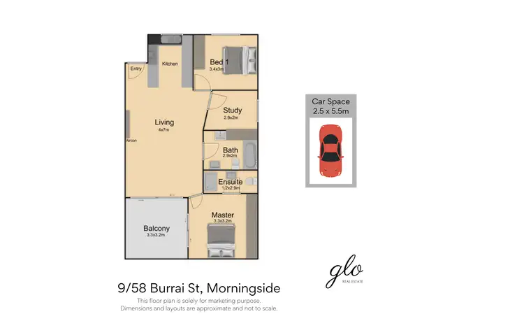 Floorplan of Homely apartment listing, 9/58 Burrai Street, Morningside QLD 4170