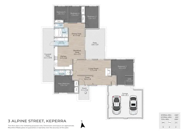 Floorplan of Homely house listing, 3 Alpine Street, Keperra QLD 4054