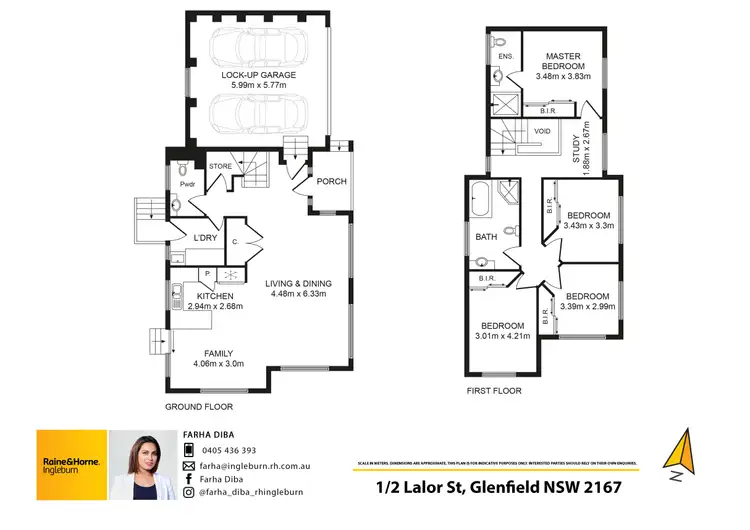 Floorplan of Homely townhouse listing, 1/2 Lalor Street, Glenfield NSW 2167