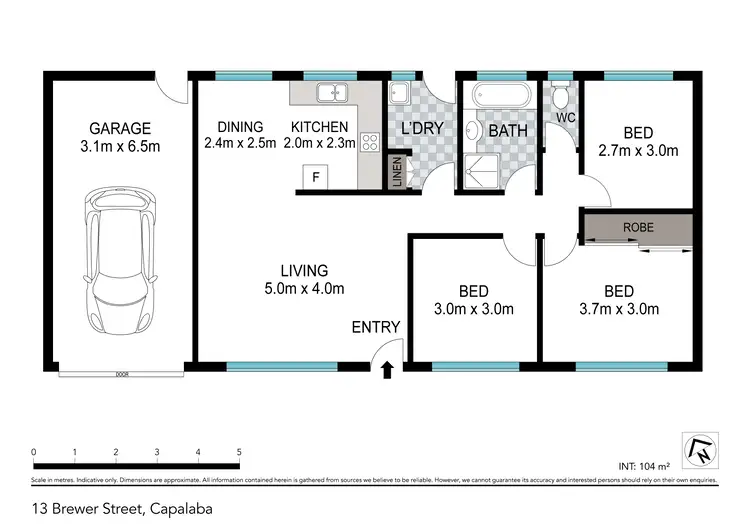Floorplan of Homely house listing, 13 Brewer Street, Capalaba QLD 4157