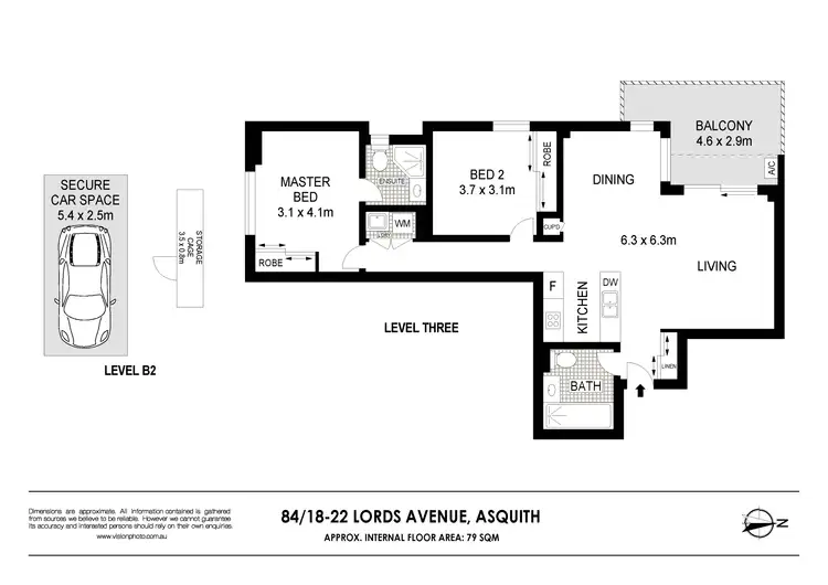 Floorplan of Homely apartment listing, 84/421 Pacific Highway, Asquith NSW 2077