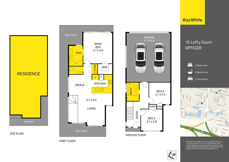 Floorplan of Homely townhouse listing, 15 Lofty Court, Officer VIC 3809