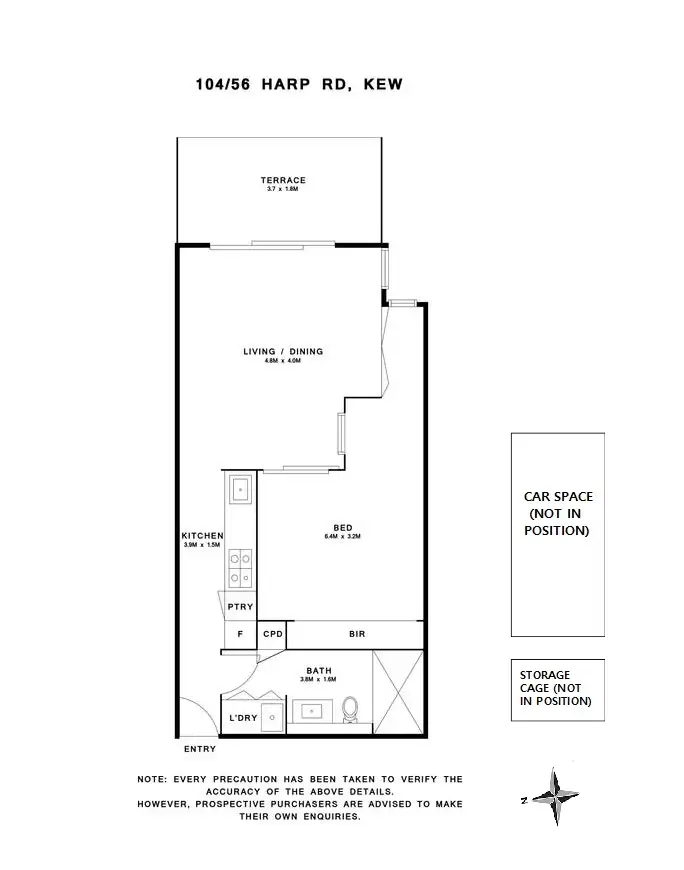 Floorplan of Homely apartment listing, 104/56 Harp Road, Kew VIC 3101