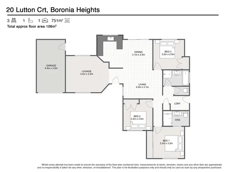 Floorplan of Homely house listing, 20 Lutton Court, Boronia Heights QLD 4124