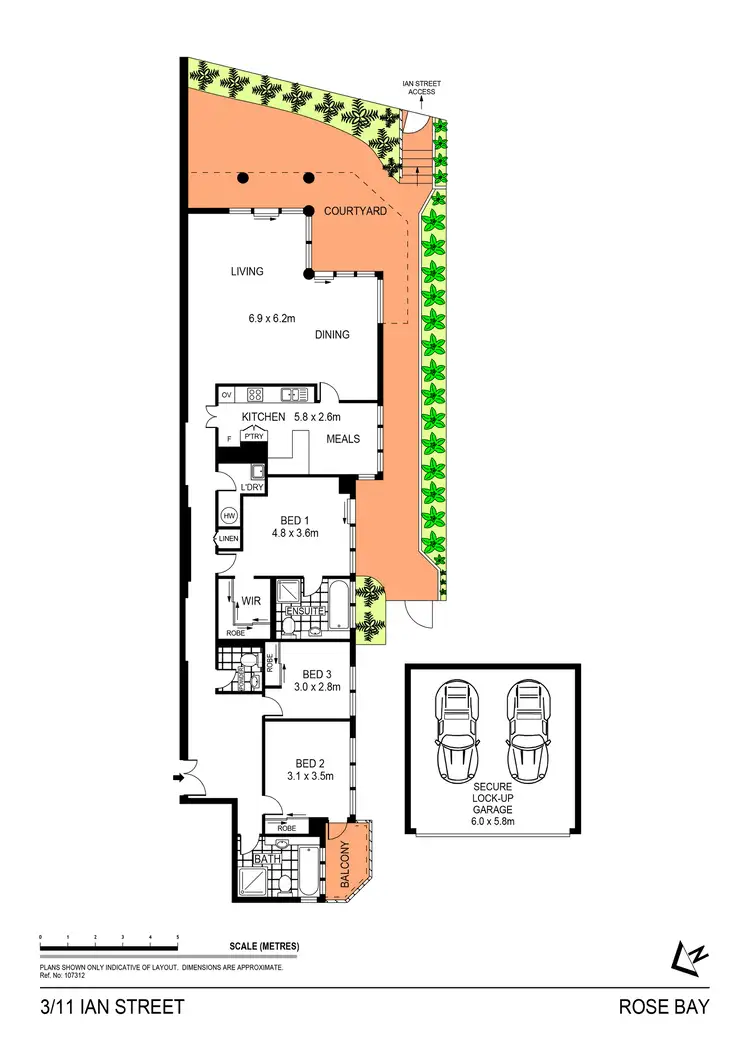 Floorplan of Homely apartment listing, 3/11 Ian Street, Rose Bay NSW 2029