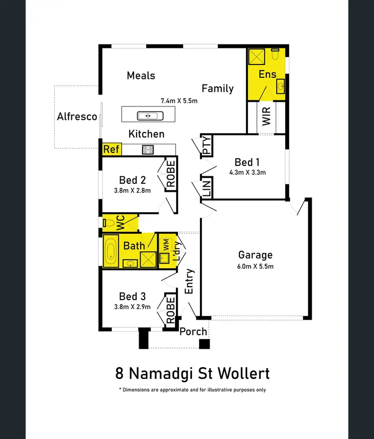Floorplan of Homely house listing, 8 Namadgi St,, Wollert VIC 3750