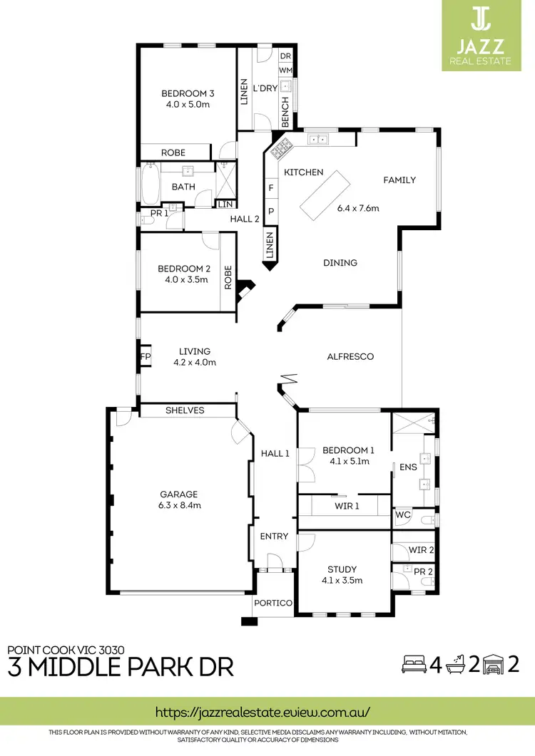 Floorplan of Homely house listing, 3 Middle Park Drive, Point Cook VIC 3030