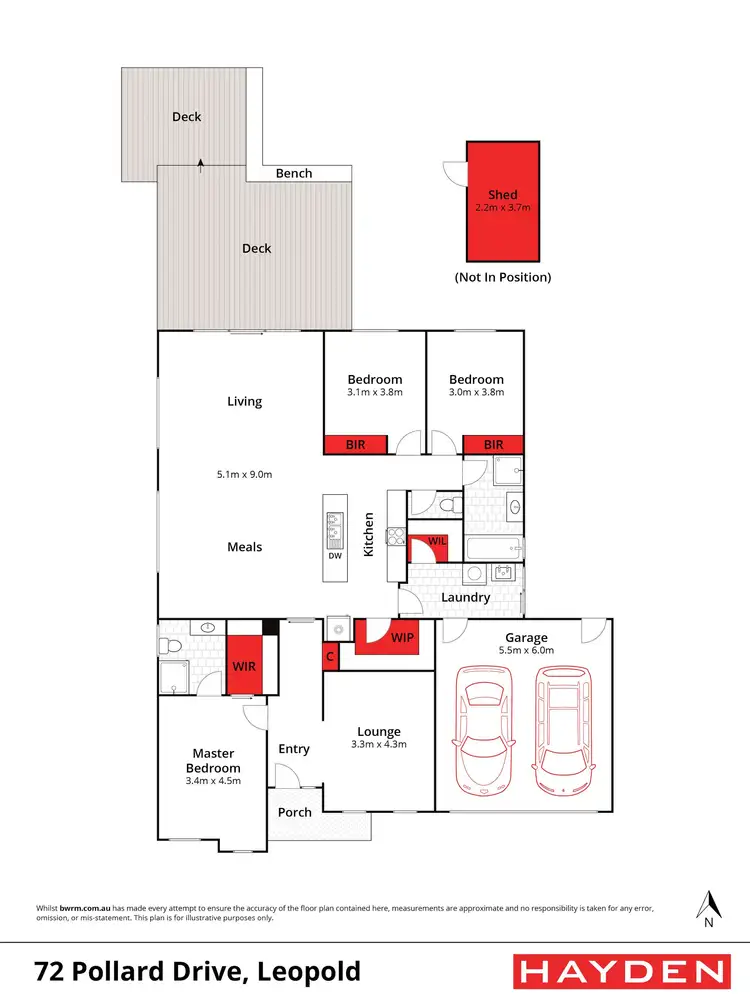 Floorplan of Homely house listing, 72 Pollard Drive, Leopold VIC 3224