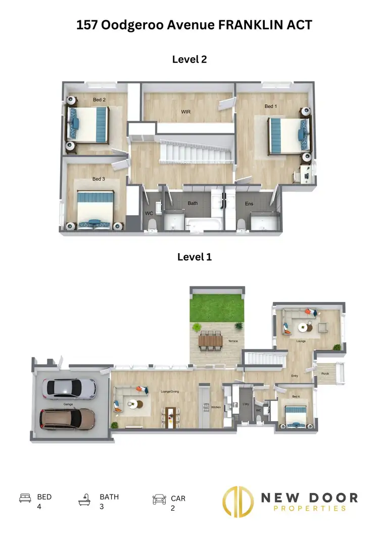 Floorplan of Homely house listing, 157 Oodgeroo Avenue, Franklin ACT 2913