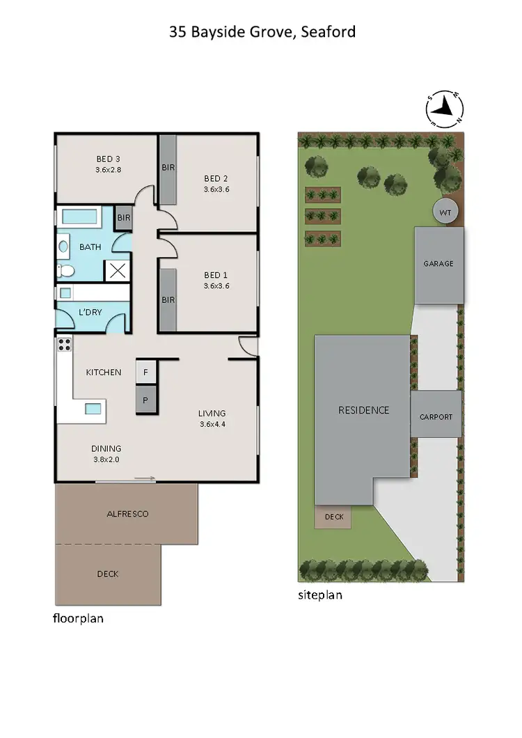 Floorplan of Homely house listing, 35 Bayside Grove, Seaford VIC 3198
