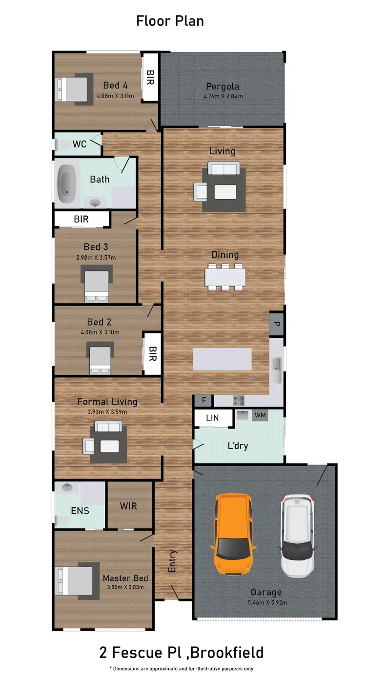 Floorplan of Homely house listing, 2 Fescue Place, Brookfield VIC 3338